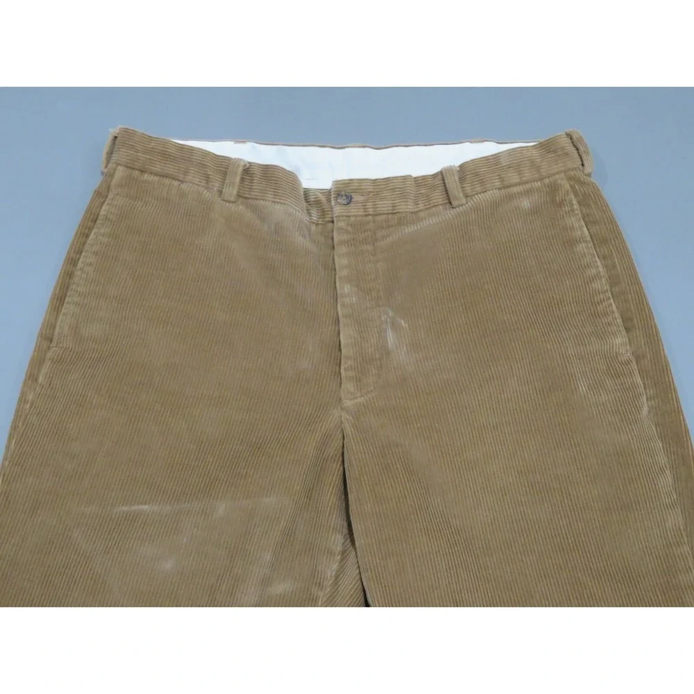 Brooks Brothers Corduroy Pants Mens 38x32 Brown Pockets Straight Casual